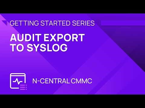Audit Export to Syslog
