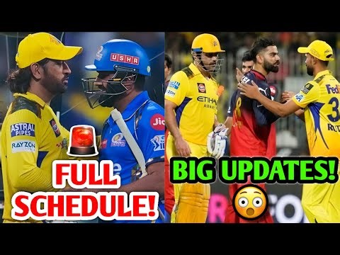 IPL 2026 FULL SCHEDULE 🚨 CSK, MI, RCB BIG Updates 🔥 IPL 2026 India Cricket News Facts