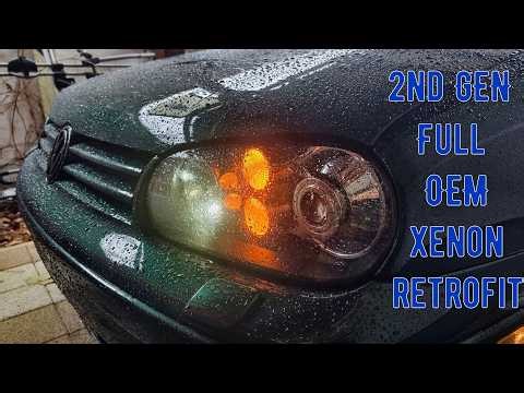 Golf MK4 OEM Xenon HID headlights and autolevelling retrofit