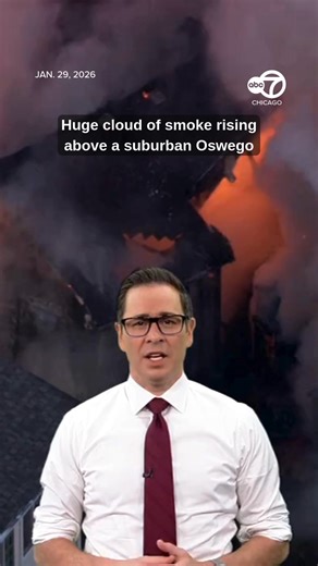 Firefighters battled a large fire after a house explosion Thursday evening in Oswego. Two people were missing, officials said. Watch ABC7 tonight at 10 p.m. and tap the link below for more. | ABC 7 Chicago