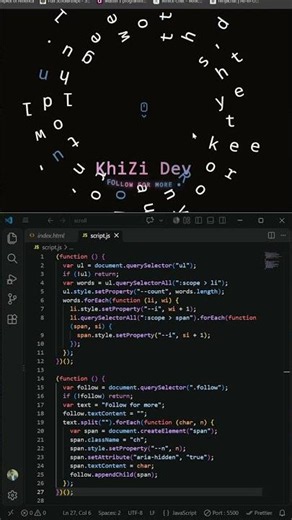 Is this the best way to animate text? #webdev #javascript #css