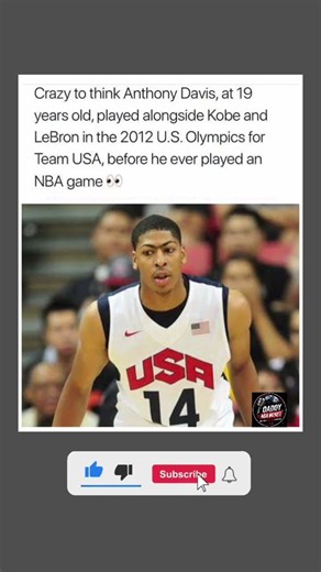 Anthony Davis Made His Team USA Olympic Debut Before Playing an NBA Game 🤯😱 #shorts #anthonydavis