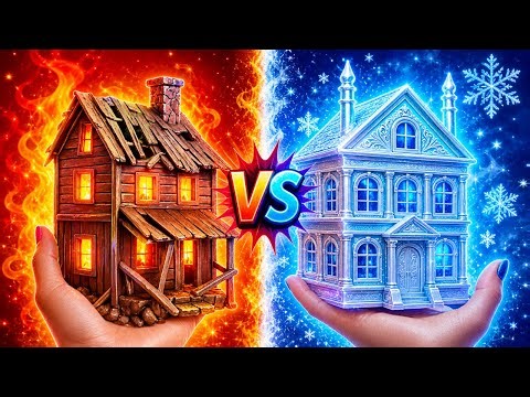 Hot vs Cold Dollhouse 🔥❄️ Extreme Makeover Transformation by 123 GO! Trends