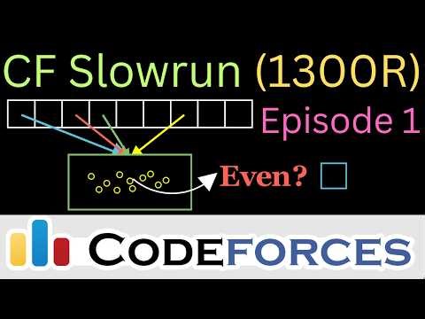Codeforces slowrun (1300 Rated) : Episode 1