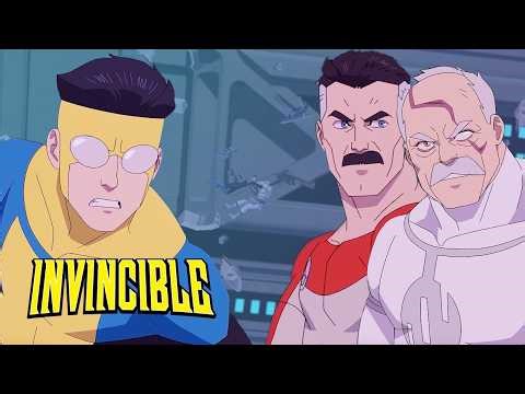 The Viltrumites Ambush Invincible, Allen, Omni-Man, Tech Jacket & Oliver | Invincible Season 4