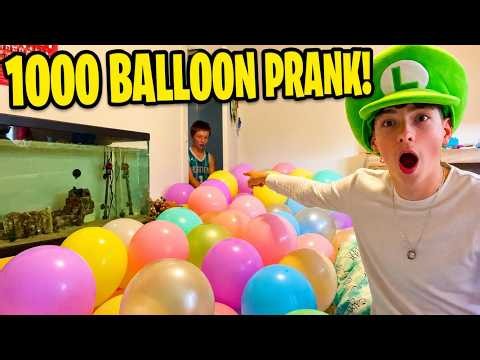 I Filled My Brother's Room With 1000 Balloons