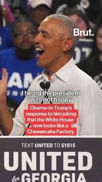 Obama on Trump's response to his White House Cheesecake Factory joke.