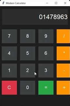 Calculator | Python calculator using tkinter GUI