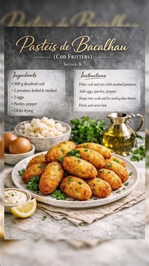 Pastéis de Bacalhau | Portugal (Cod Fritters)