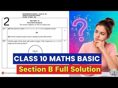 Class 10 Maths (Basic) Sample Question Paper 2025–26 | Section B | Complete Solution | CBSE