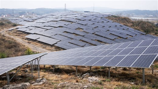 This endless solar grid transforms mountains into something unrecognizable