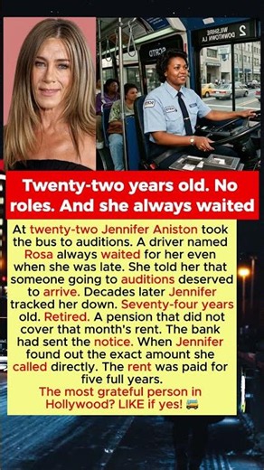 Jennifer Aniston and the Bus Driver Who Always Waited for Her Auditions