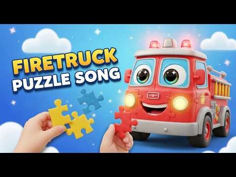 Firetruck Puzzle Song 🚒🧩 | Build the Fire Truck | Kids Learning Song | Aniblaze Toons