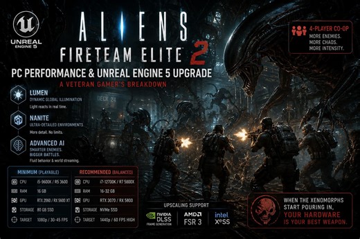 Aliens Fireteam Elite 2 Performance Breakdown: Unreal Engine 5 & PC Requirements • PixelNitro