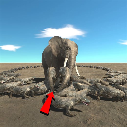 000222 Komodo Dragon vs Every Unit - Animal Revolt Battle Simulator | The Burner Guy