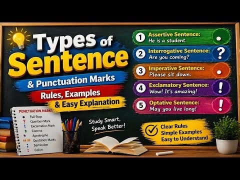 Master Sentence Types & Punctuation Marks in 10 Minutes | Easy English Grammar Rules ✍️📚 #grammar
