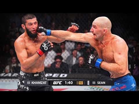 Khamzat Chimaev Wins via KO vs Sean Strickland | Full Highlights