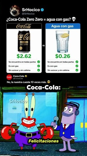 Coca-Cola Zero Zero = Agua Con Gas 💀