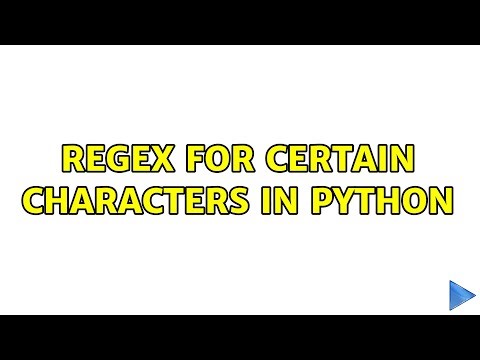 Regex for certain characters in python