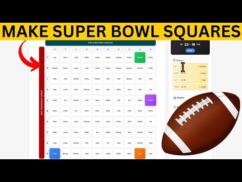 How to Make Super Bowl Squares Game Online for FREE