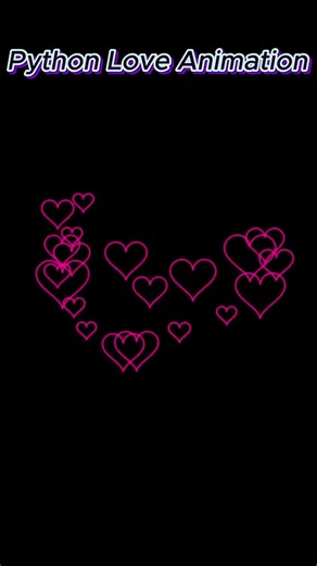 Floating Hearts & Sparkles 💕 | Python Love Animation