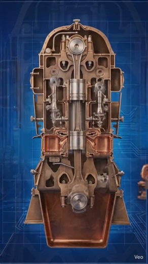 How an Opposed-Piston Engine Works | Stunning 3D Technical Animation #3danimation #mechanic #ai #cyl