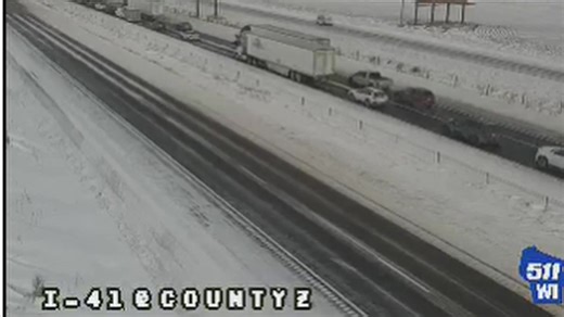 UPDATE: The DOT says the crash has been cleared. ----- UPDATE: The DOT says traffic is backed up for more than three miles. ----- A crash is slowing northbound traffic on Interstate 41 at Highway Z, south of Oshkosh. (Video courtesy Wisconsin Department of Transportation) Current Northeast Wisconsin traffic conditions: https://fox11online.com/traffic | WLUK-TV FOX 11
