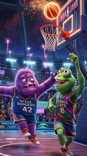 Cosmic NBA Jam! 🏀✨ | The Most Epic Dunk in the Universe