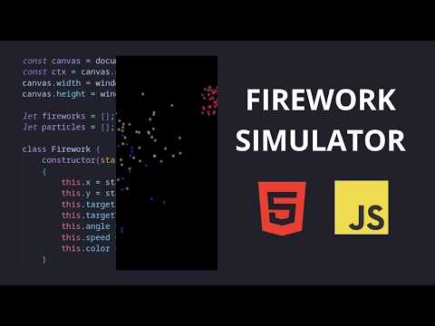 Firework Simulator with JavaScript | HTML Canvas Coding Session