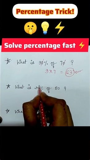 Percentage Without Formulas! 🚫 Find percentage in a second l Percentage problem 🤫😲🤩 #maths