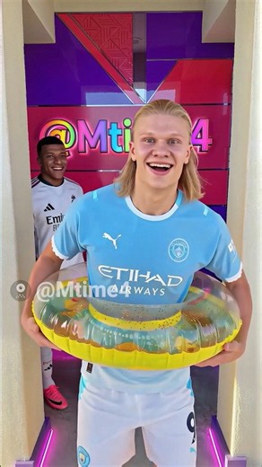 Haaland and Mbappé Were Not Giving Up on Pool Day 😭🌊 #parody #football #haaland