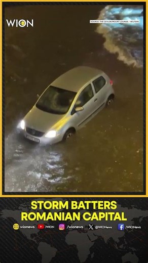 Powerful Storm Hits Romania, Flooding Streets in Bucharest | WION Shorts