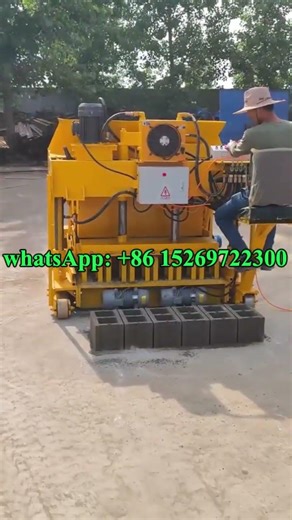 automatic Mobile Pump-Cored concrete Paving Brick and Hollow Block Production machine #blockmachine