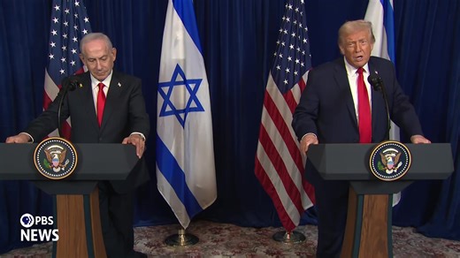 WATCH LIVE: Trump expected to hold news conference as Netanyahu visits Mar-a-Lago | PBS NewsHour