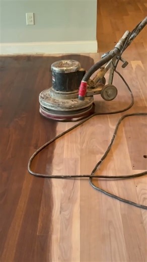 Another Walnut Hardwood Refinishing Project in Belmont, NC – Luxury Gated Community on the Lake