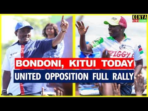 EXPLOSIVE Rally today against Ruto led by Gachagua & Kalonzo at Bondoni Kitui with United Opposition