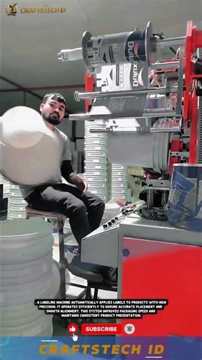 Automatic Labeling Machine – Fast and Accurate Product Labeling Process #industrialmachine
