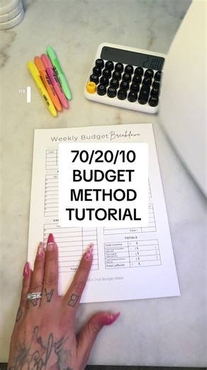70/20/10 Budget Method Tutorial 💵📝 #budgeting #budgetingtips #budgetingtiktok #budgeting101 #budget