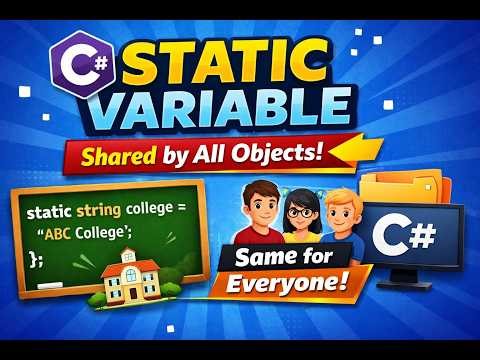 Static Variable in C# Explained in 5 Minutes 🔥 (With Example)