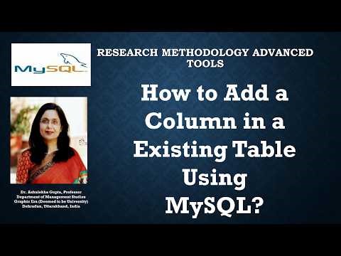 12 How to ADD a Column in a Existing Table Using MySQL (mysql)(insert)