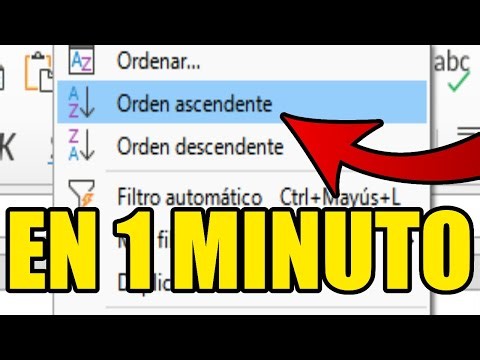 Como ORDENAR ASCENDENTE o DESCENDENTE en LIBREOFFICE CALC ✅2026✅