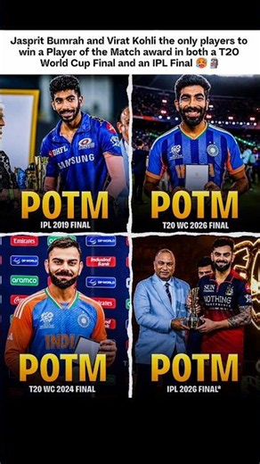 Player of the Match award in both a T20 World Cup Final and an IPL Final 🥵🗿 || #shortfeed #ipl2026