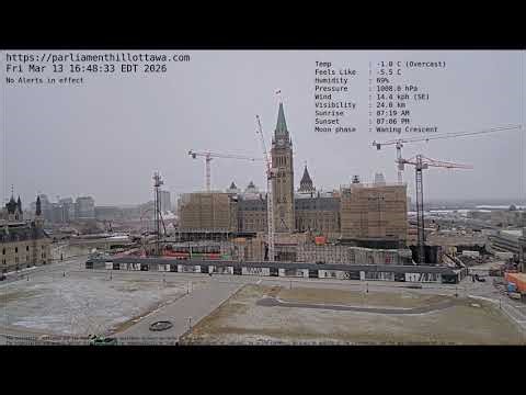 Time-lapse Monthly video March 2026 for Parliament Hill Canada