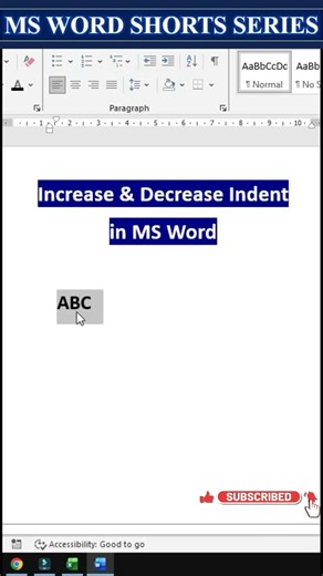 Day-23 | How to use Change Indent in Word | MS Word Series #Word #msword #eleganceacademy