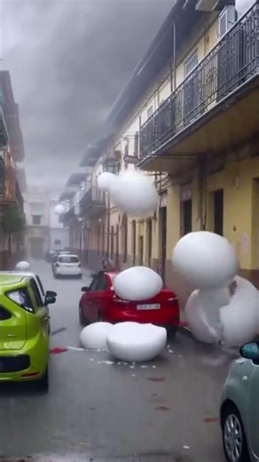 Hailstorm Fury: Giant Ice Balls Falling From the Sky” cyclone ASMR , , Tornado ASMR