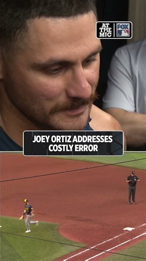Joey Ortiz reflects on his costly error in the Brewers' Game 4 loss #MLB #WORLDSERIES