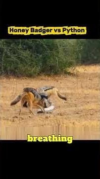 (part 2) Honey Badger Vs Python #animalshorts #wildlife