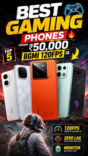 Best Gaming Phones Under ₹50,000 🔥 BGMI 120FPS + 144FPS Beast Phones (2026)
