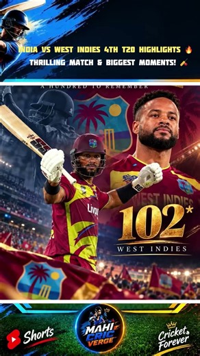 India vs West Indies 4th T20 Highlights 🔥 Thrilling Match & Biggest Moments! 🏏#facts#reels#cricket