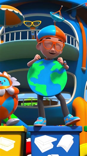 Sort Out The Trash On Earth Day 🎶🌍 #BlippiWonders #Shorts